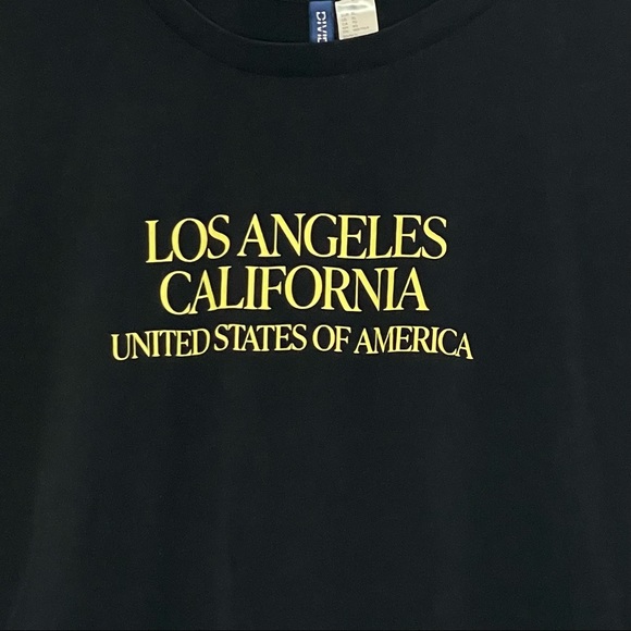 LOS ANGELES CALIFORNIA BLACK SHIRT SKATER EDGY EBOY STYLE - Picture 2 of 5